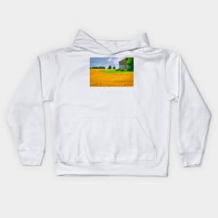 Summer Wheat Field Kids Hoodie